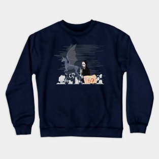 Unicorn Halloween Ride 5 Bucks Only Crewneck Sweatshirt